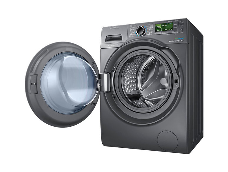 Samsung CTC Washer dryer, Eco bubble,12 Kg Silver (WD12J8420GX/SG)