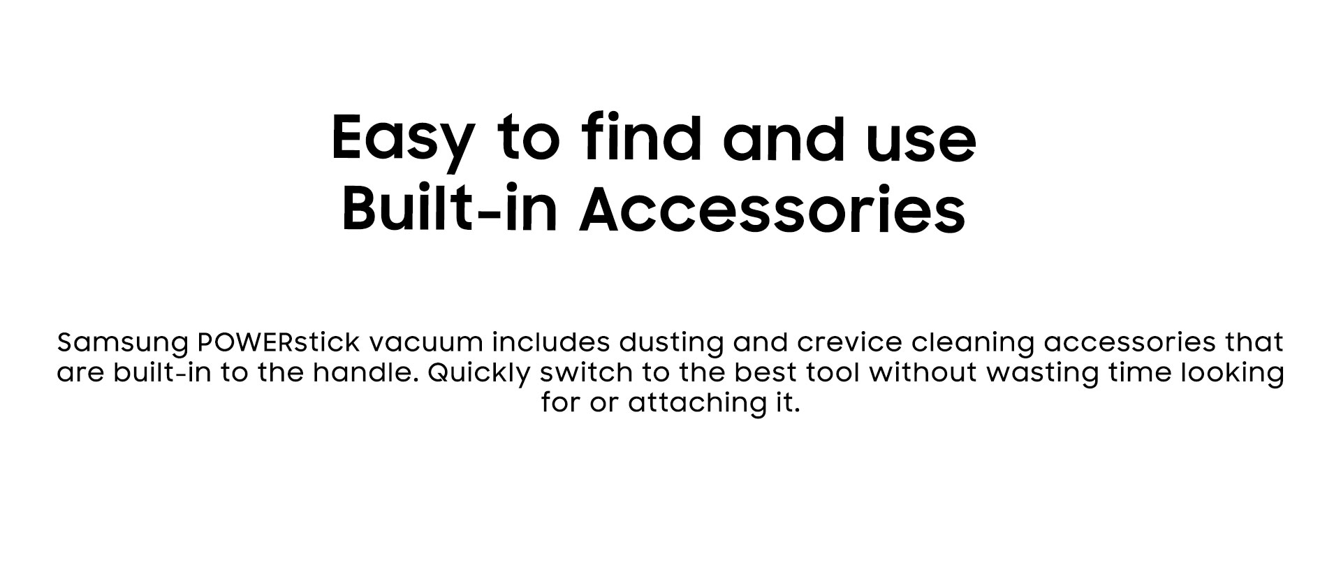 Samsung CTC Hand stick Vacuum Cleaner, 170 W, White (VS60K6050KW)